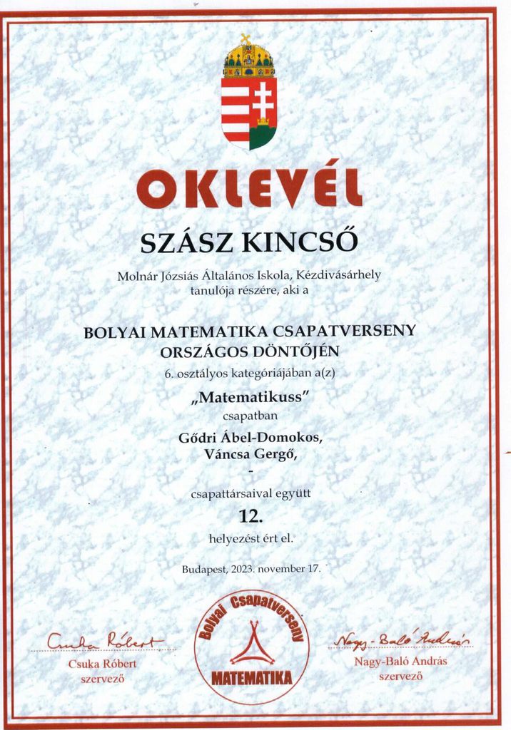 oklevél